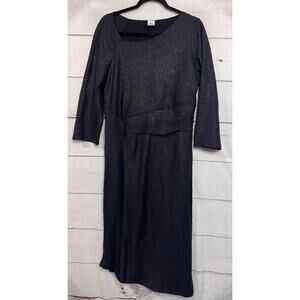 Akemi + Kin Black Shimmer‎ Sparkle Sweater Dress Guesstimate Size LG